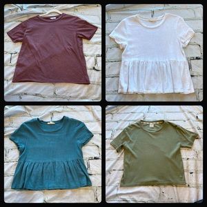 Set of 4 Crop Tees